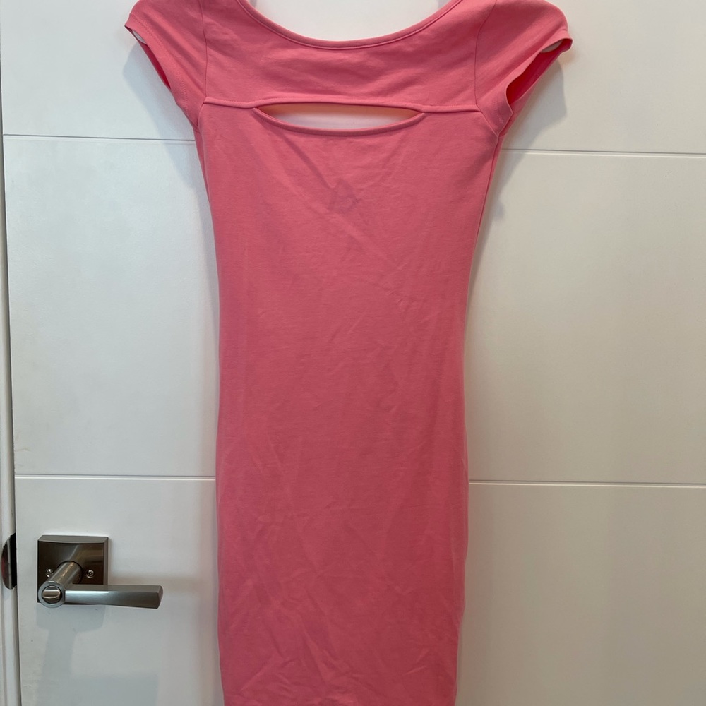 Tight pink dress